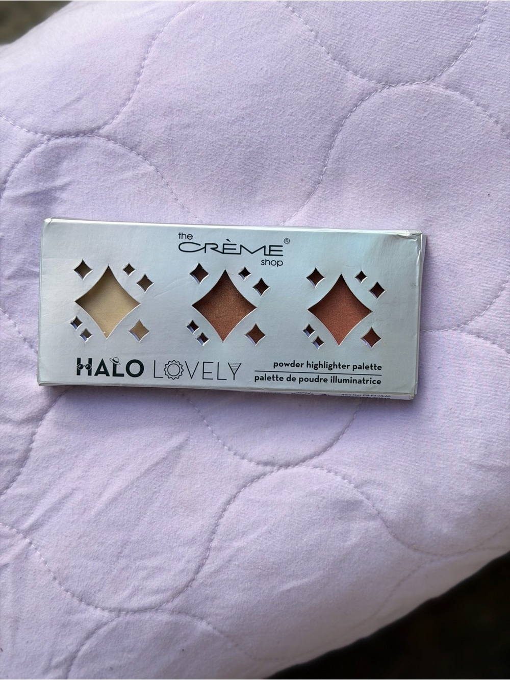 The Crème Shop Halo Lovely Powder Highlighter Palette - Champagne & Rose